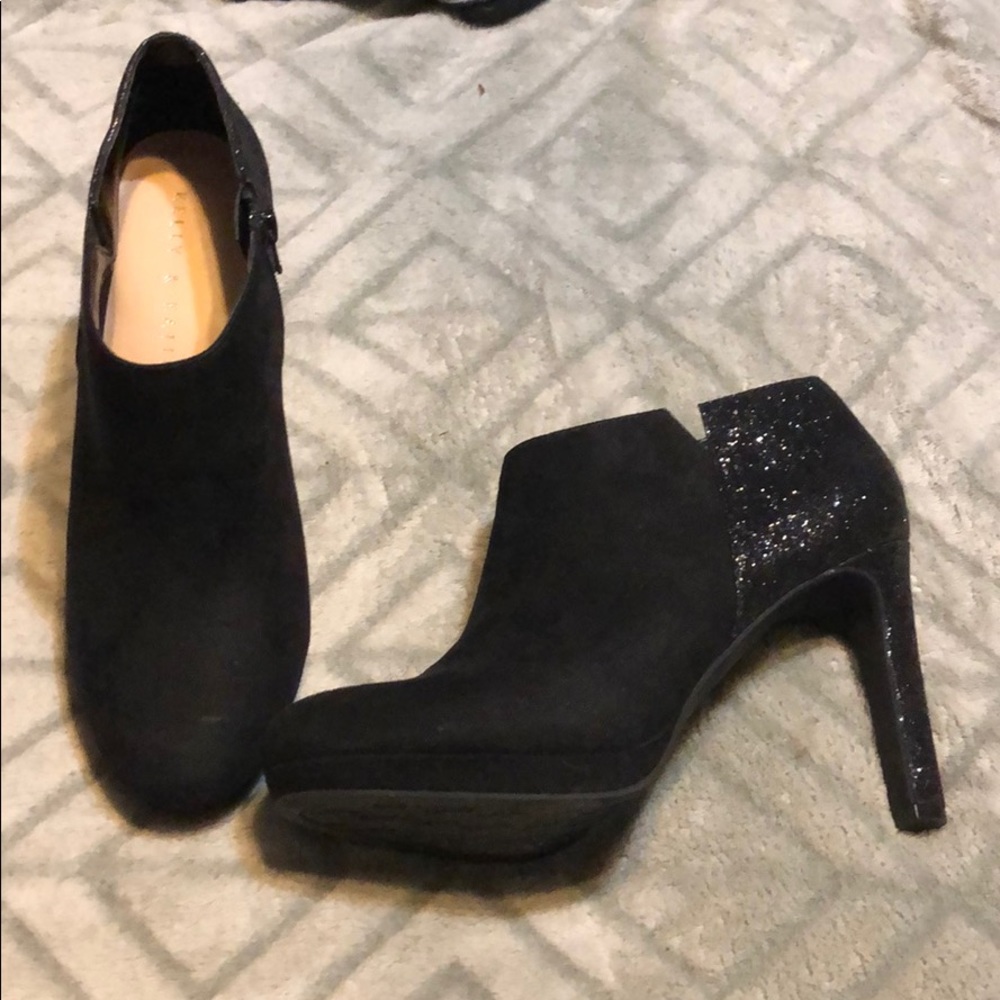 Kelly & Katie black sparkle Lisanne booties
